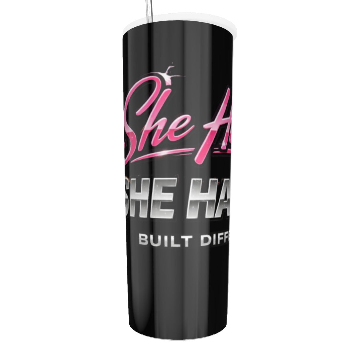 She Hustles. She Hauls. Built Different. Stainless Steel Tumbler
