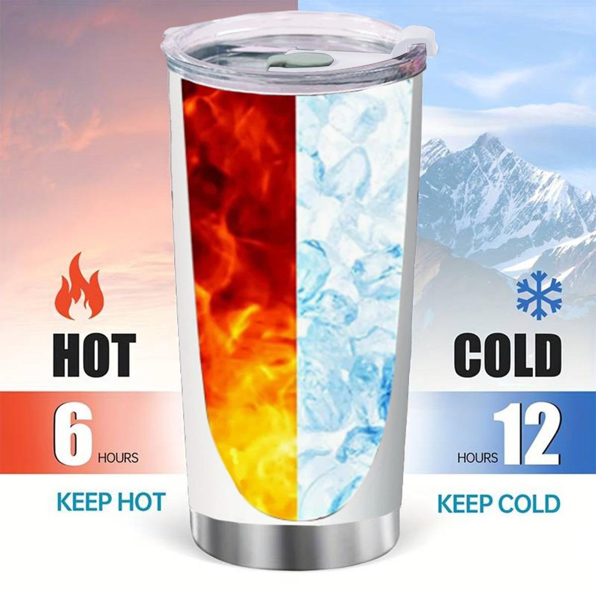 Diesel Divas Insulated Travel Tumbler Custom 20OZ Tumbler With Sliding Lid For The USA