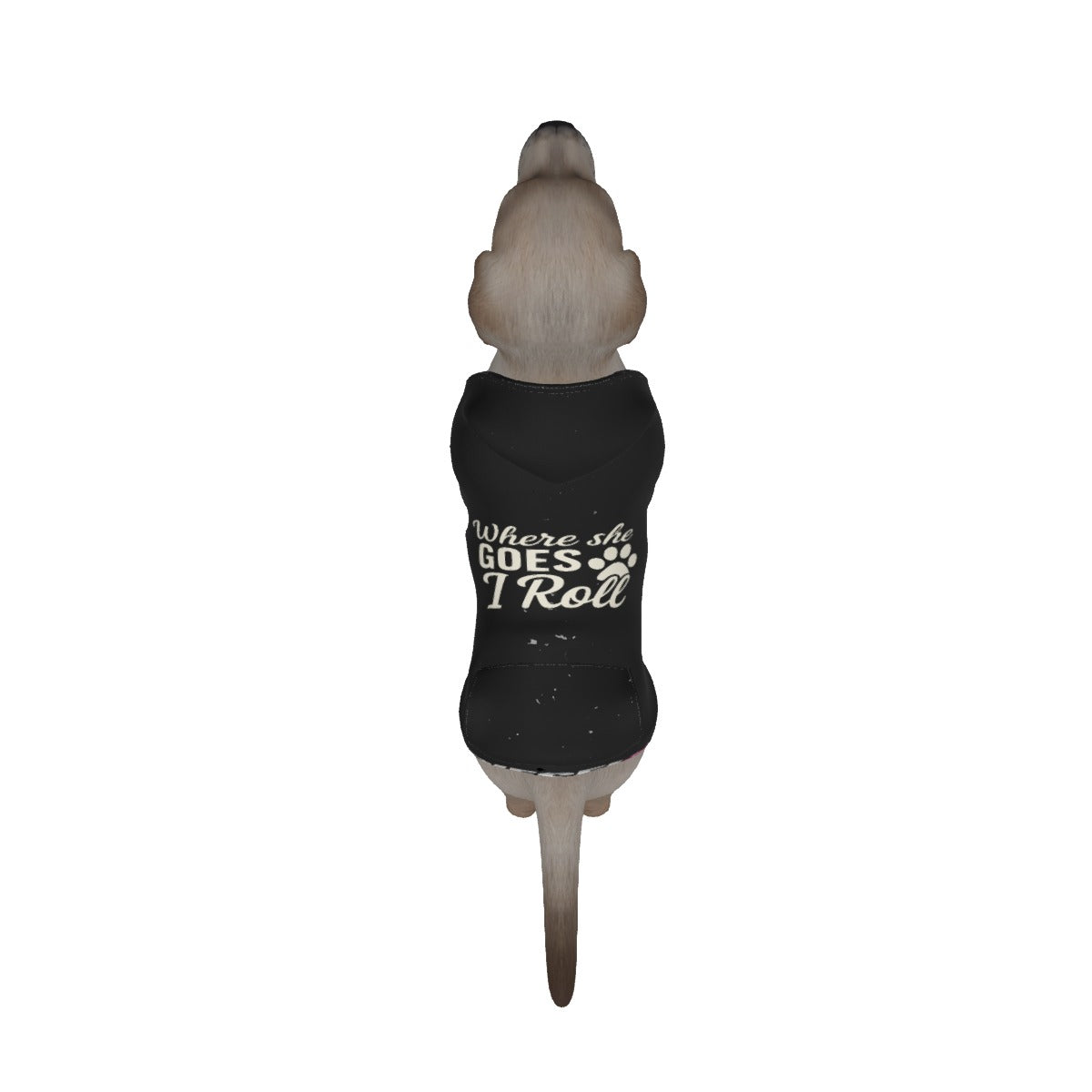 Where She Goes I Roll Dog Hoodie | Trucking Dog Apparel | Pet Pullover | Women in Trucking |