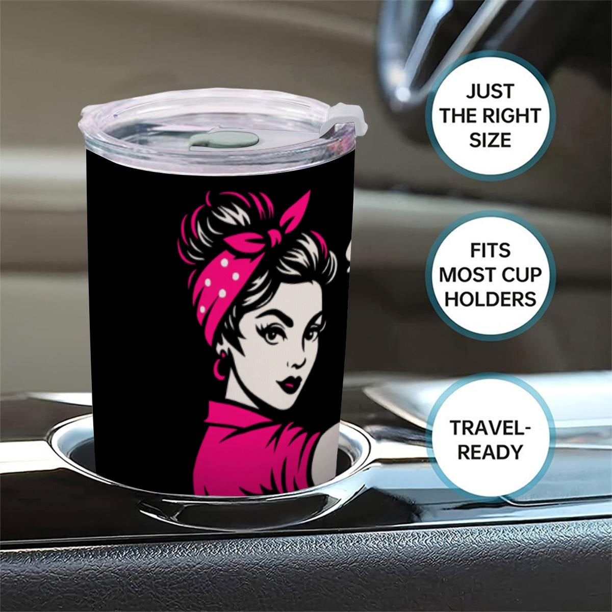 Diesel Divas Insulated Travel Tumbler Custom 20OZ Tumbler With Sliding Lid For The USA