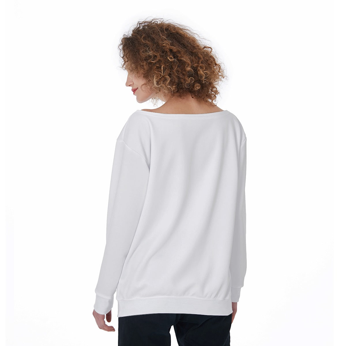 All-Over Print Women's Off-Shoulder Sweatshirt