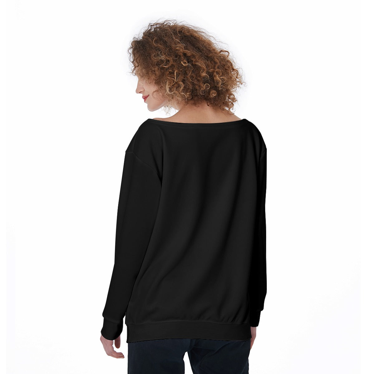 She Hauls. She Hustles. Off-Shoulder Sweatshirt
