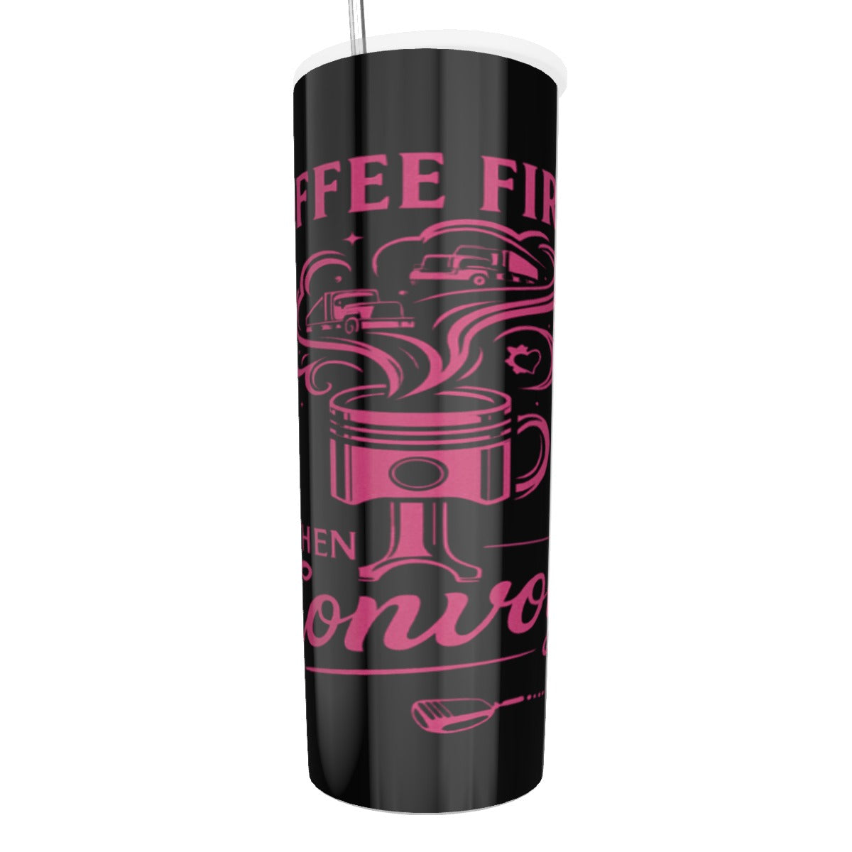 Glitter Tumbler With Stainless Steel Straw 20oz