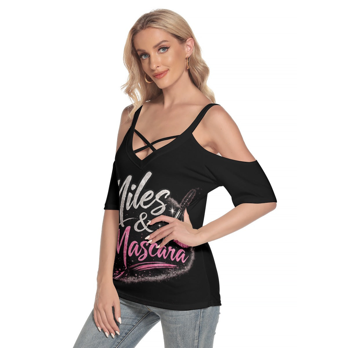 Miles & Mascara Cold-Shoulder Top