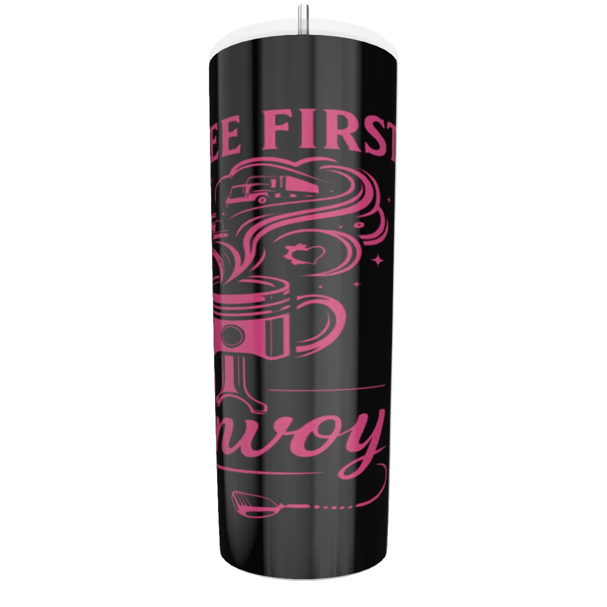 Glitter Tumbler With Stainless Steel Straw 20oz