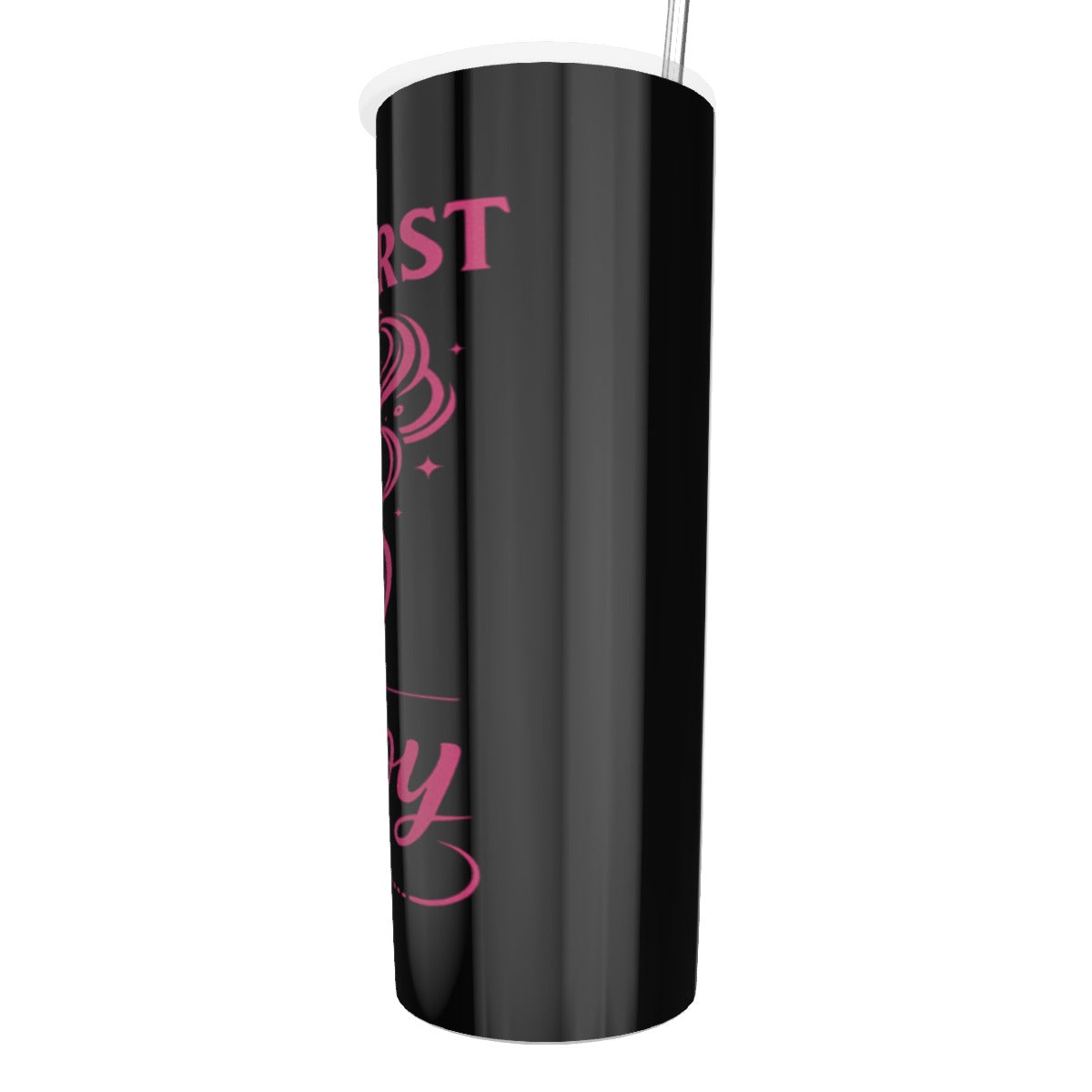 Glitter Tumbler With Stainless Steel Straw 20oz