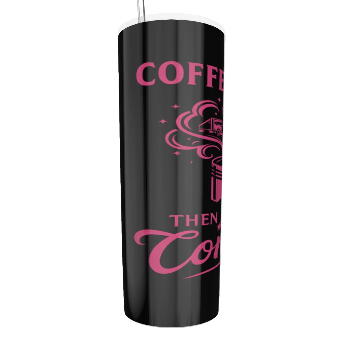 Glitter Tumbler With Stainless Steel Straw 20oz