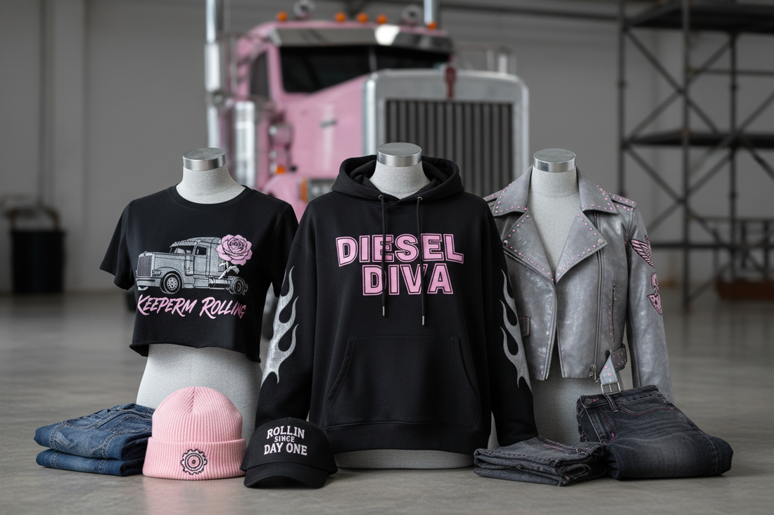 I like that but I don't want the main focus on the semi this is a clothing collection 